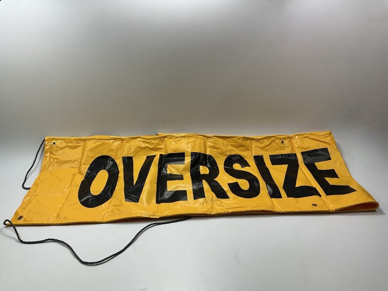 ANCRA 18'' X 84'' Wide/Oversize Load Banner W/ Sewn-in Ropes, Durable Vinyl Fabric