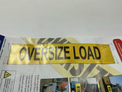 ANCRA 18'' X 84'' Wide/Oversize Load Banner W/ Sewn-in Ropes, Durable Vinyl Fabric