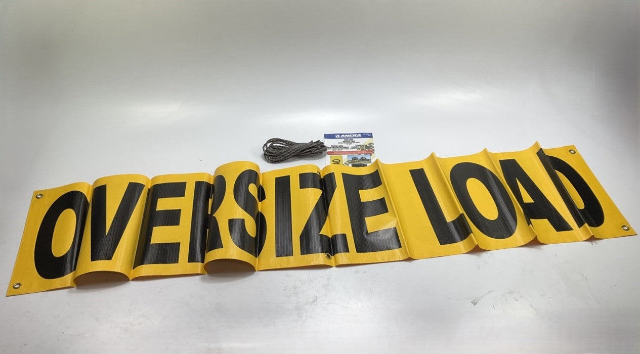 Wide Load & Oversize Load Sign Banner 14x72 Reversible Flatbed Truck Trailer Van