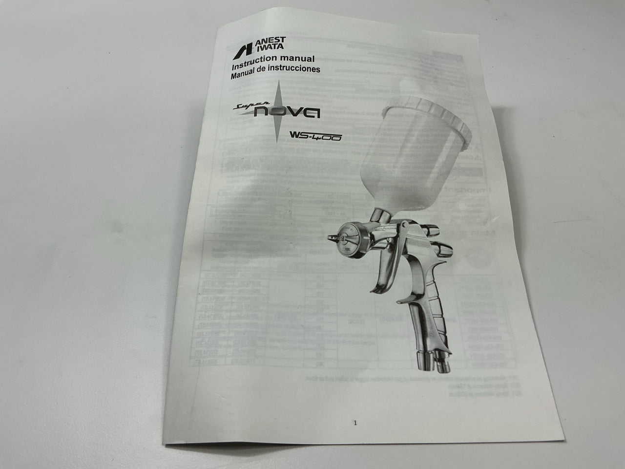 Aset Iwata 5905 WS400 SuperNova 1.3 High Definition Spray Gun Kit W/ 3M PPS #43