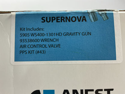 Aset Iwata 5905 WS400 SuperNova 1.3 High Definition Spray Gun Kit W/ 3M PPS #43