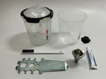 Iwata 5940 LS400-1405 SUPERNOVA Paint Spray Gun Kit W/ 3M PPS Starter Kit #43