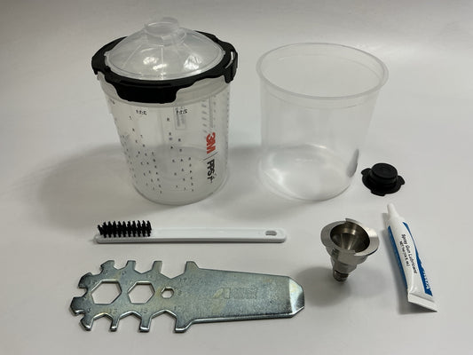 Iwata 5940 LS400-1405 SUPERNOVA Paint Spray Gun Kit W/ 3M PPS Starter Kit #43