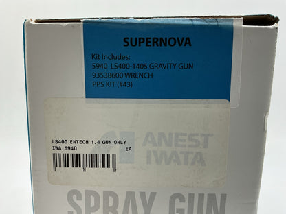 Iwata 5940 LS400-1405 SUPERNOVA Paint Spray Gun Kit W/ 3M PPS Starter Kit #43