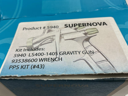 Iwata 5940 LS400-1405 SUPERNOVA Paint Spray Gun Kit W/ 3M PPS Starter Kit #43