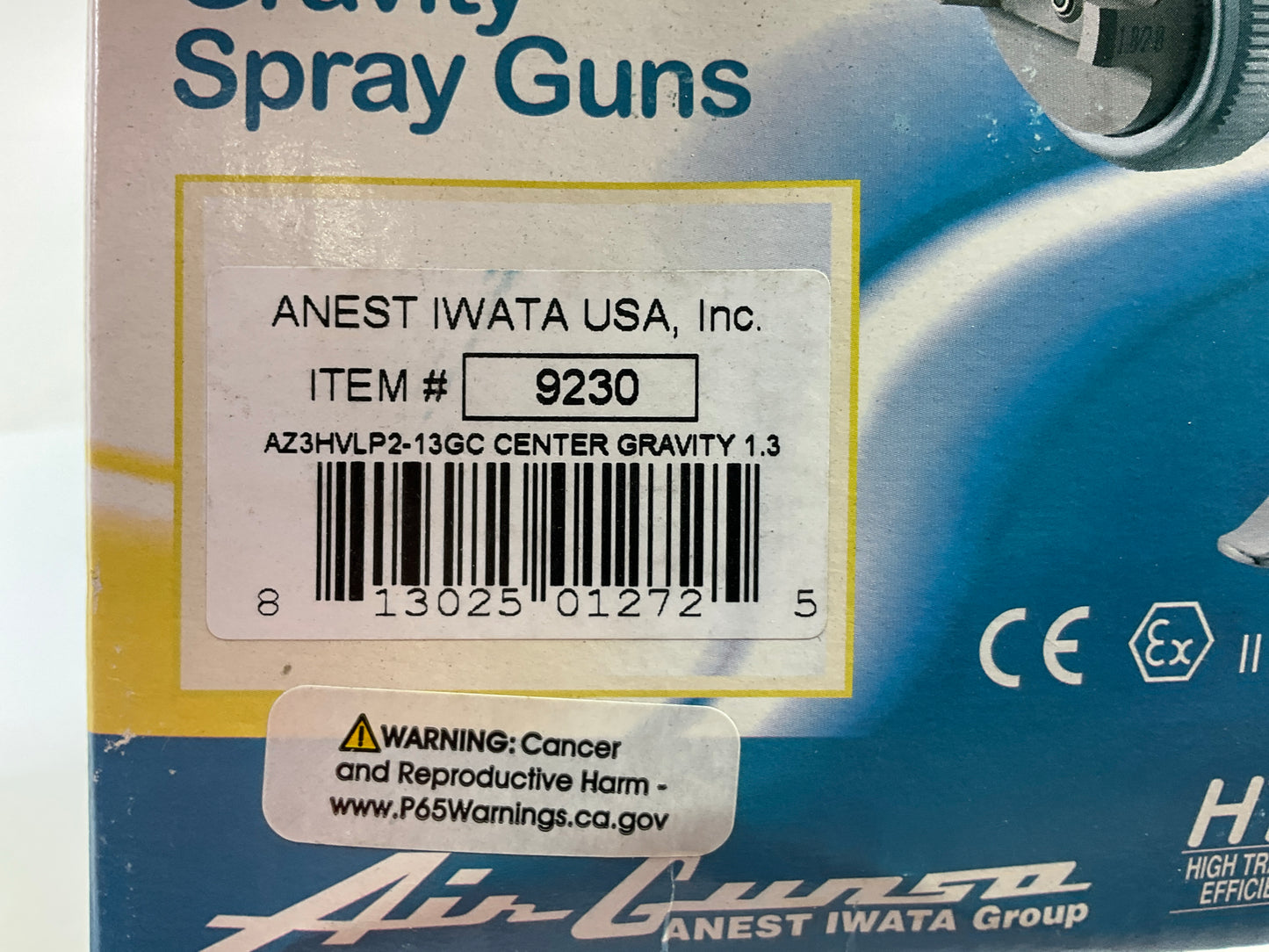 Anest-Iwata 9230 Air Gunsa AZ3HV2-13GC 1.3mm HVLP Automotive Spray Gun