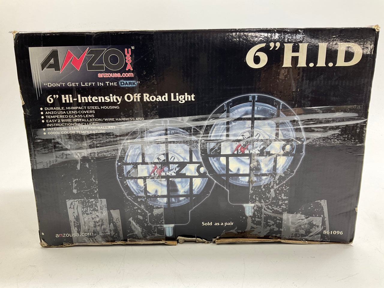 DAMAGED WIRE - Anzo USA 861096 6'' HID Off-Road Driving Light Lamps With Covers