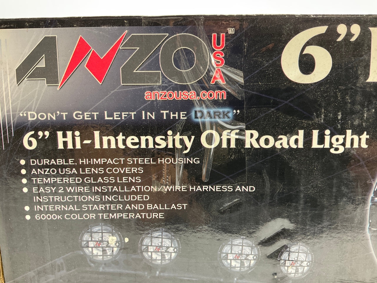 DAMAGED WIRE - Anzo USA 861096 6'' HID Off-Road Driving Light Lamps With Covers