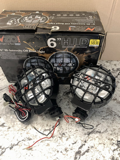 Anzo USA 861096 6'' HID Off-Road Driving Light Lamps With Covers & Install Kit