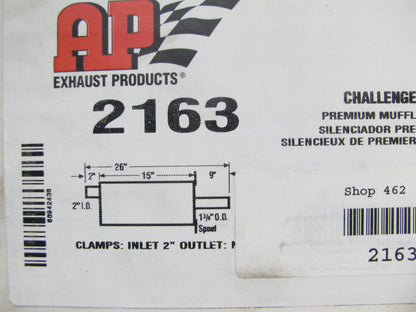 Ap Exhaust 2163 Muffler For 1994-1999 Subaru Legacy 2.2L 2.5L-H4