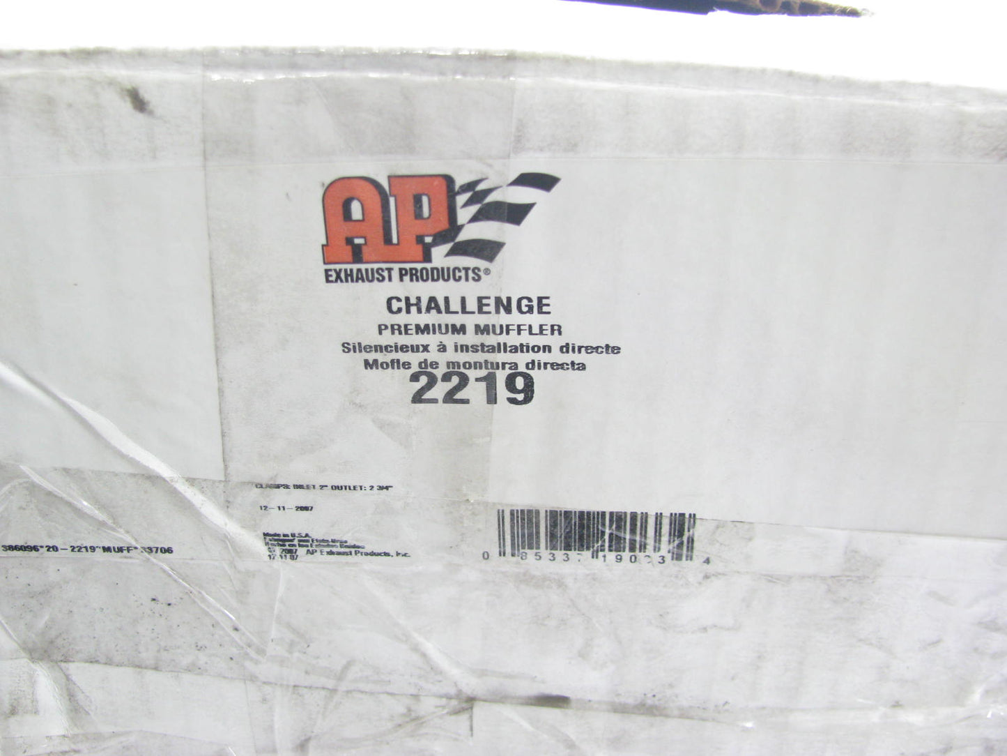 Ap Exhaust 2219 Exhaust Muffler - 2'' Inlet & 2-3/4'' Outlet