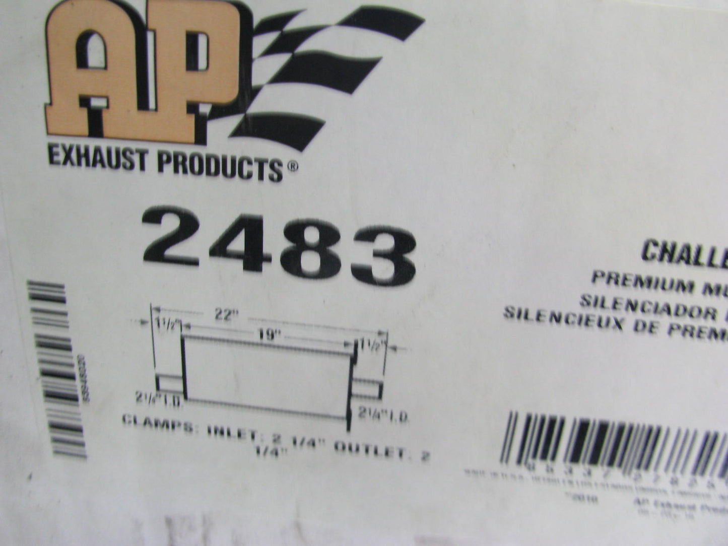 Ap Exhaust 2483 Muffler 00-03 Ford Explorer 00-01 Mercury Mountaineer 4.0L SOHC