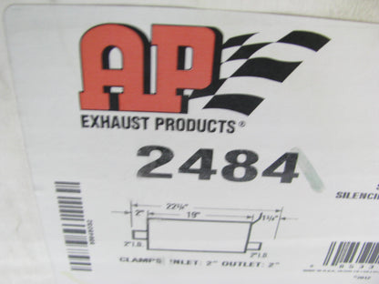 Ap Exhaust 2484 Exhaust Muffler - 2'' Inlet / Outlet X 19'' Long X 8-3/4'' Wide