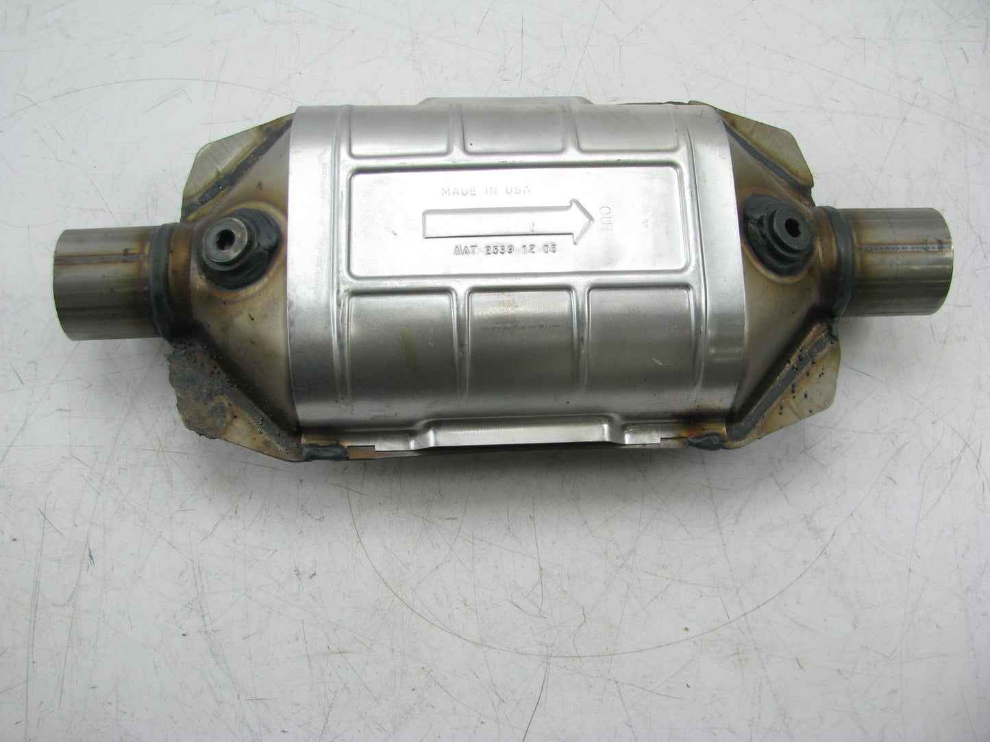 AP Exhaust 603604 Universal Catalytic Converter - 2'' Inlet 2'' Outlet W/ O2 Ports