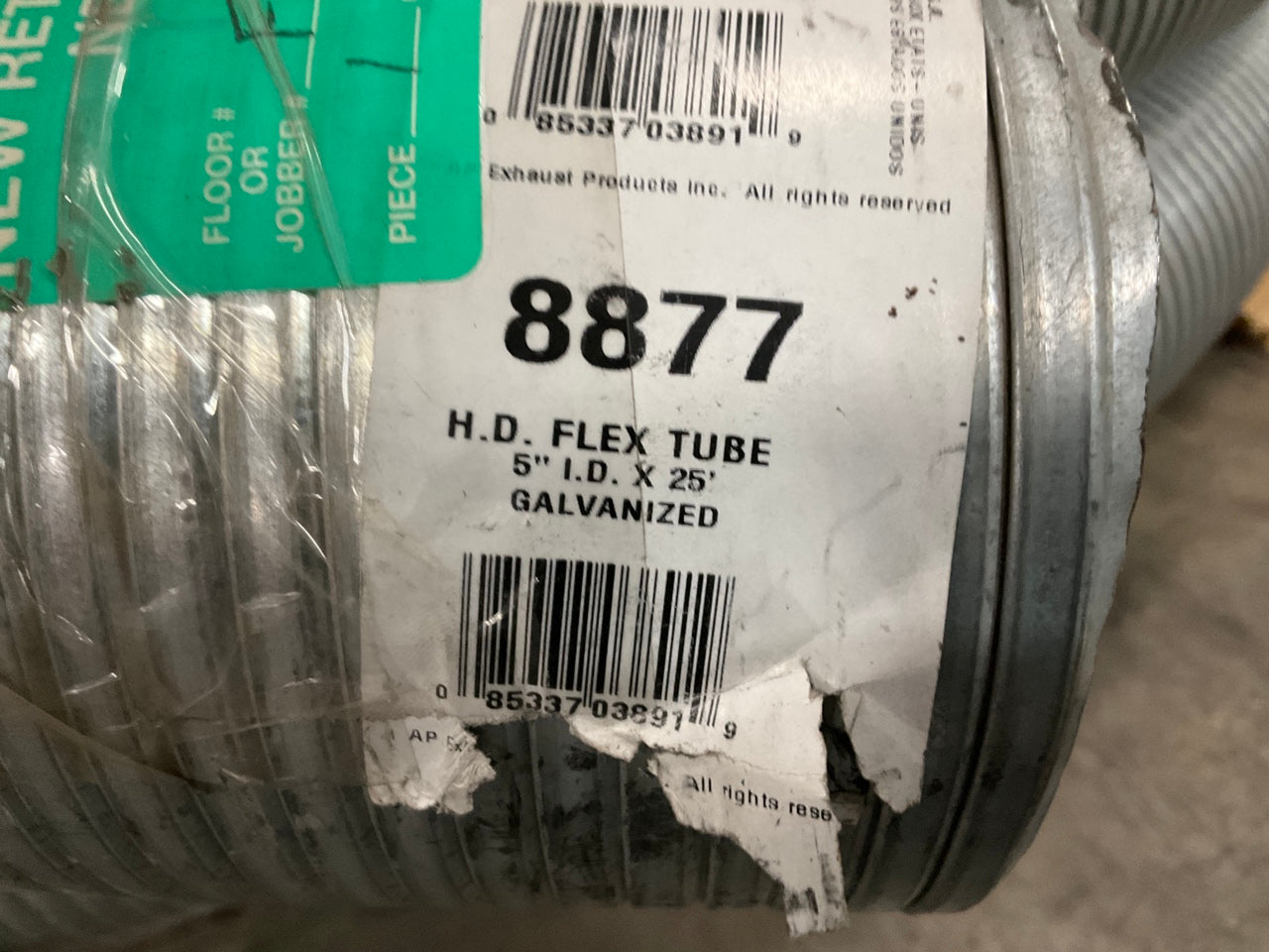 AP Exhaust 8877 5 Inch Truck Flex Exhaust Tube, Exhaust Tubing; 5'' X 25'