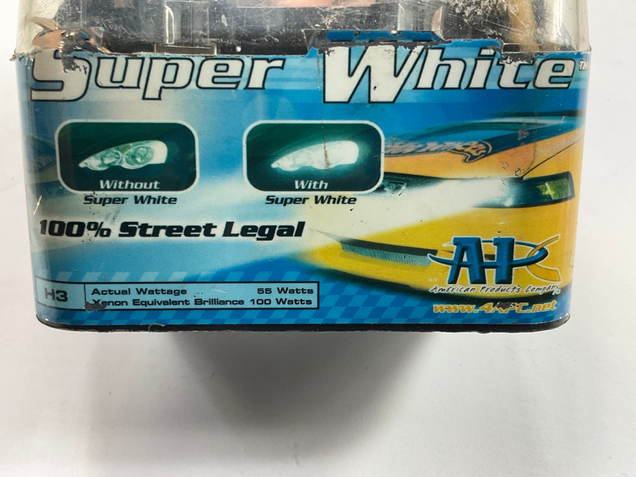 AP 50H3PW Plasma Super White Xenon Bulbs H3, Pair, 55W