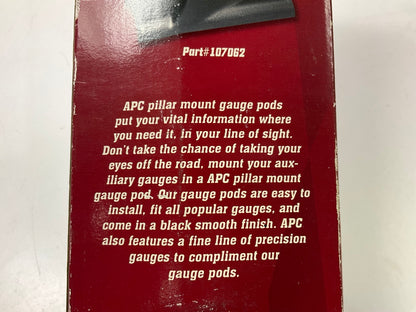 APC 107082 Universal Triple Pillar Gauge Pod Mount Panel For 2-1/16'' Gauges
