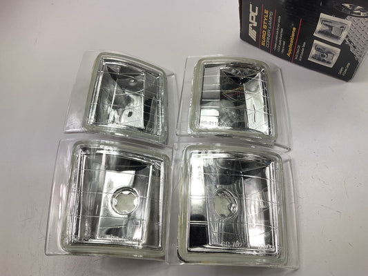 APC 403021CLE Euro Style Corner Lamps 4 Piece, Clear