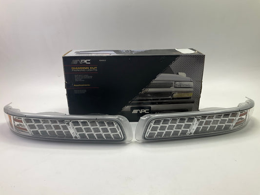 APC 403463PL Diamond Cut Front Signal Corner Light Lamp Kit 99-02 Silverado 1500