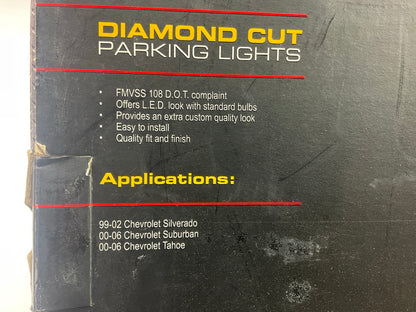 APC 403463PL Diamond Cut Front Signal Corner Light Lamp Kit 99-02 Silverado 1500