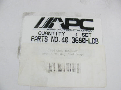 APC Headlight Headlamp W/Black Housing For 2003-2006 Chevy Silverado TRUCKS