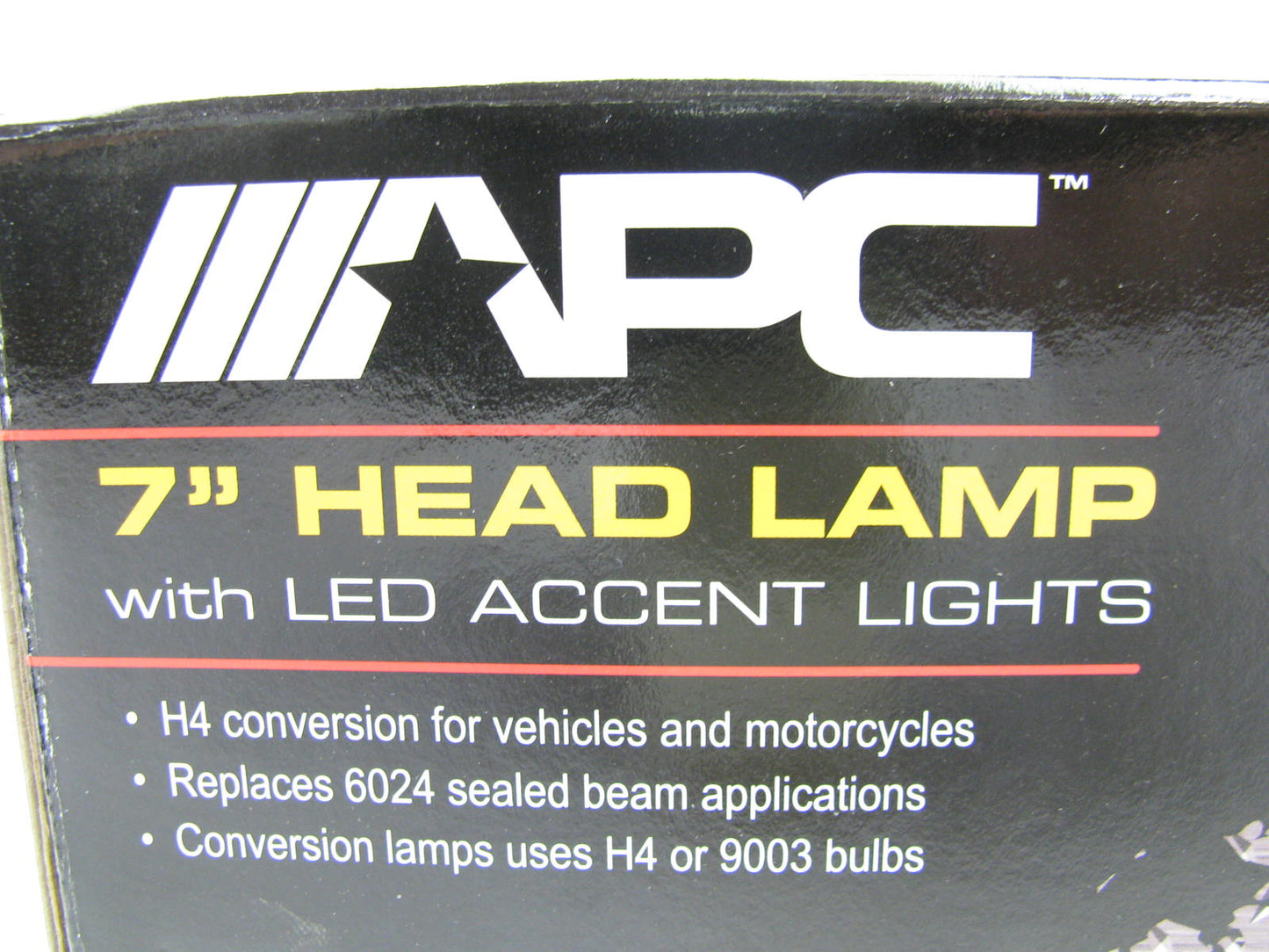 Pair (2) APC 7'' Clear Lens Headlights Head Lamps Lights W/ LED Accent 403750HL