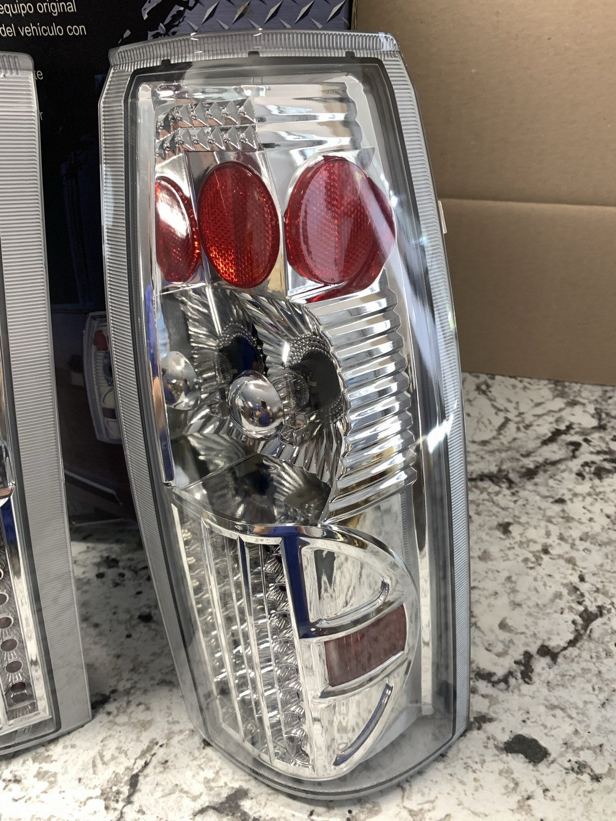 Chrome Clear Lamps Tail Lights For 1988-1998 Chevy GMC C/K Pickup Suburban Yukon