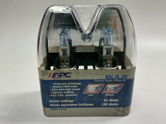 APC H1 Xenon Light Bulb PAIR 12V 55W 50H1PW Street Legal