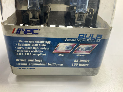 APC H3 Xenon High Wattege, Xenon Gas, Super White Headlight Bulbs, 4000K