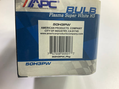 APC H3 Xenon High Wattege, Xenon Gas, Super White Headlight Bulbs, 4000K