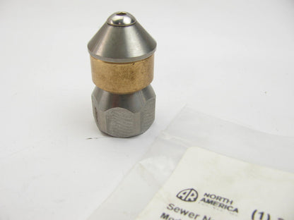 Rotating Sewer Nozzle: #5 Nozzle Size, 3,600 Psi Max. Pressure, 3/8 In (F)NPT