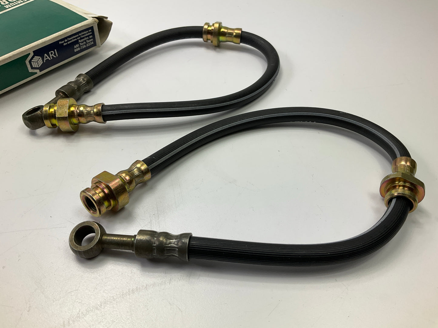 (2) ARI 87-10012 Front Brake Hose For 1985-1988 Chevrolet Sprint, 82-86 Stanza