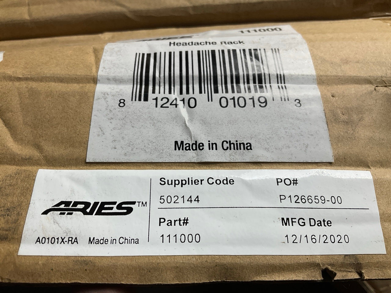 Aries 111000 Classic Heavy-Duty Black Steel Truck Headache Rack Cab Protector