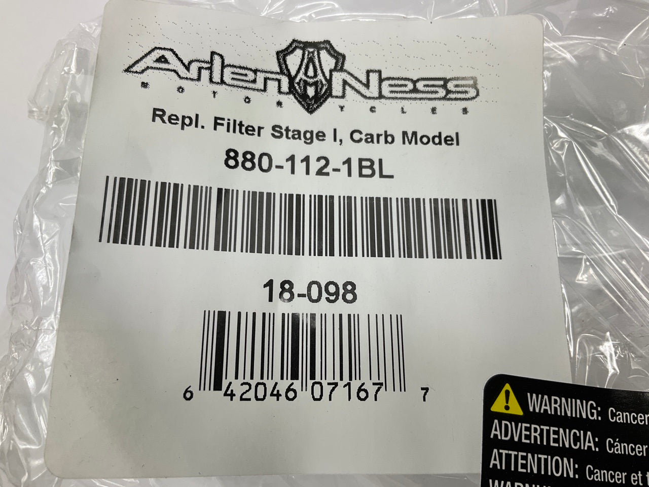 Arlen Ness 880-112-1BL Motorcycle Air Filter 93-17 Harley-Davidson Electra Glide