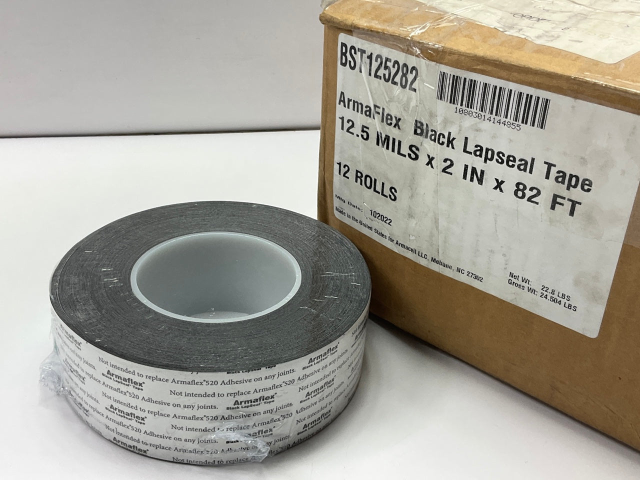 ONE ROLL - Armaflex 520 BST125282 Black LapSeal Tape 2'' X 82 Feet, 12.5 Mil