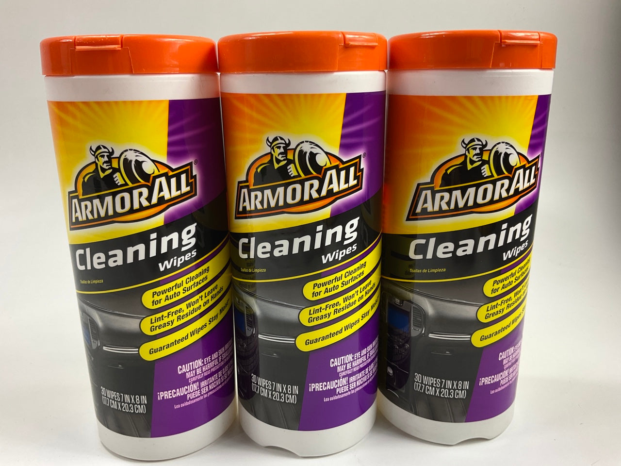 (3) Pack - ArmorAll Interior Car Cleaning Wipes For Dirt And Dust, 30 Count