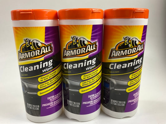 (3) Pack - ArmorAll Interior Car Cleaning Wipes For Dirt And Dust, 30 Count