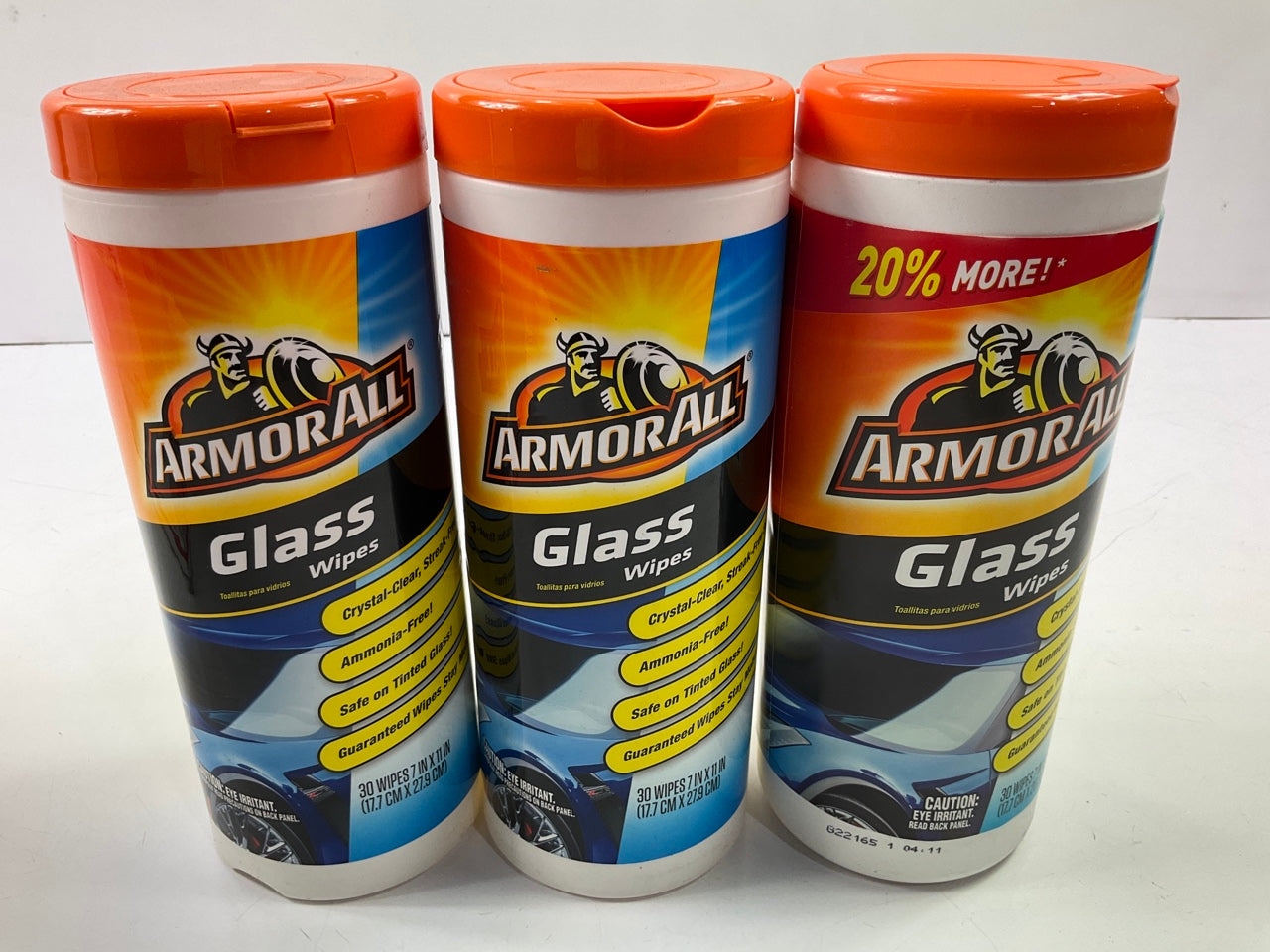 (3) Armorall 17501C Auto Car Tinted Glass Windows Cleaner (30 Wipes)
