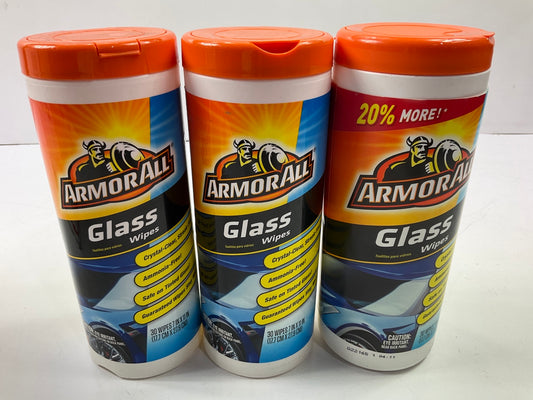 (3) Armorall 17501C Auto Car Tinted Glass Windows Cleaner (30 Wipes)