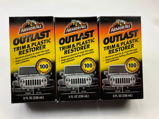 (3) Armorall 201388B Outlast Trim & Plastic Vinyl Rubber Restorer 8oz