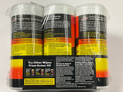 Armorall 44983 SET OF 3 - Cleaning Wipes, Cleaning And Glass Wipes