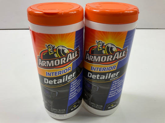 (2) Armor All 78503 Car Interior Detailer Cleaner Wipes For Dirt & Dust Clean Up