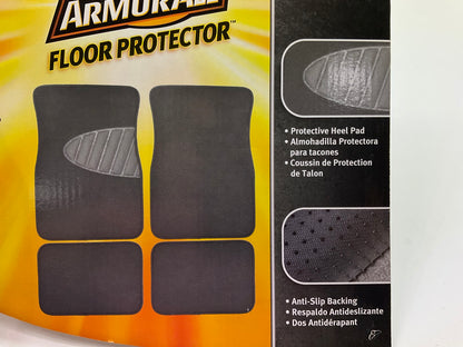 Armor-All 78915 4-Piece Gray Carpet Floor Mat Set W/ Heel Pad 25''x17'' & 16''x12''
