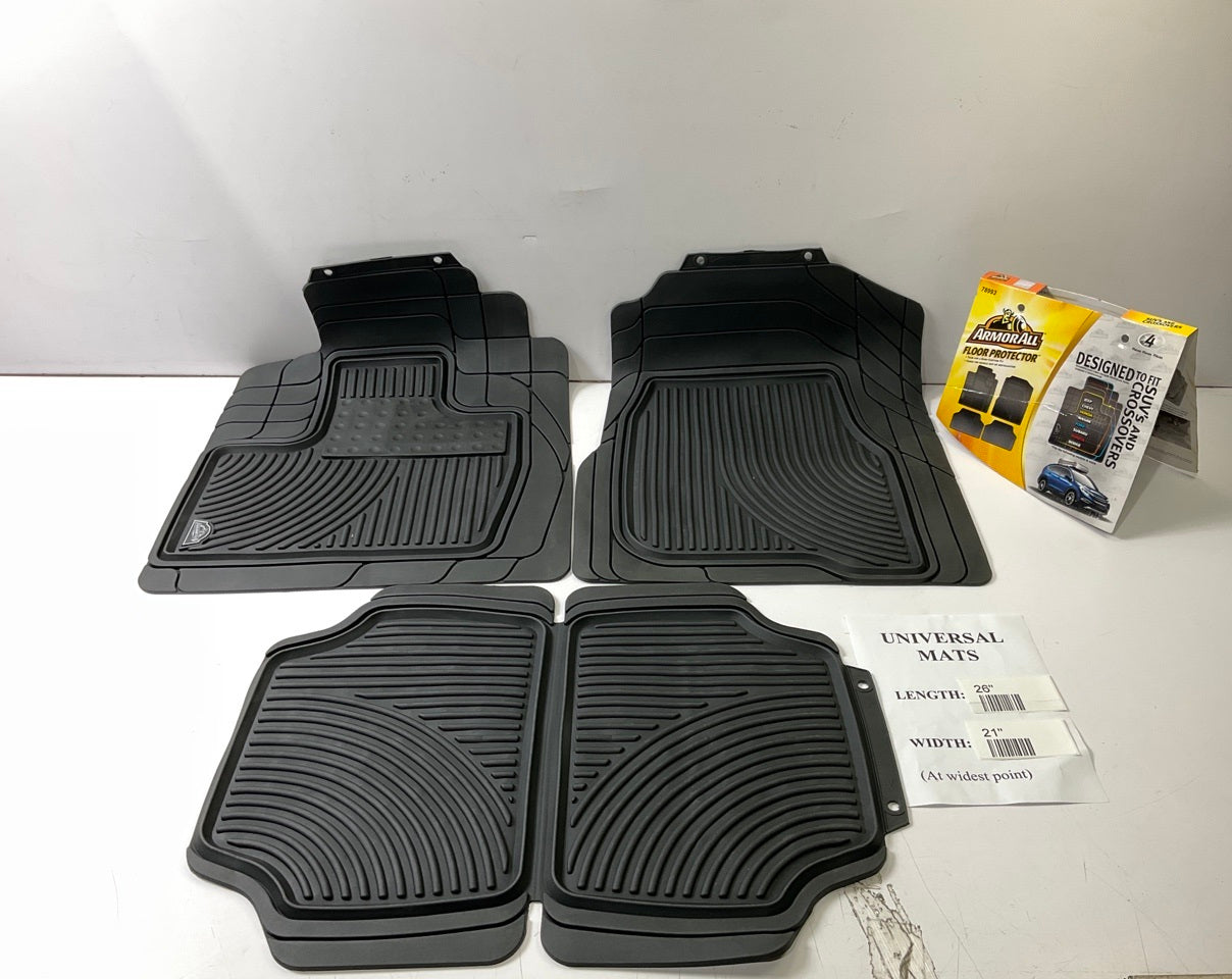 Armorall 78993 Universal Black SUV/Crossover Floor Protector Mats, 4 Piece