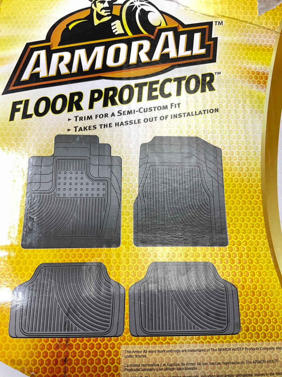 Armor All 78993 Black SUV / Crossover Rubber Floor Mats - Trim To Fit