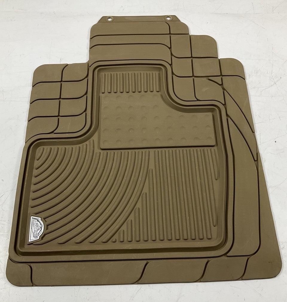 Armorall 78995 Trim-to-Fit Rubber Floor Mats, Tan Color, 4-Piece Set