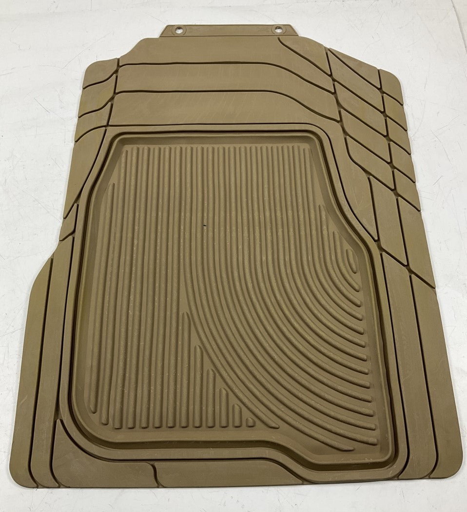 Armorall 78995 Trim-to-Fit Rubber Floor Mats, Tan Color, 4-Piece Set