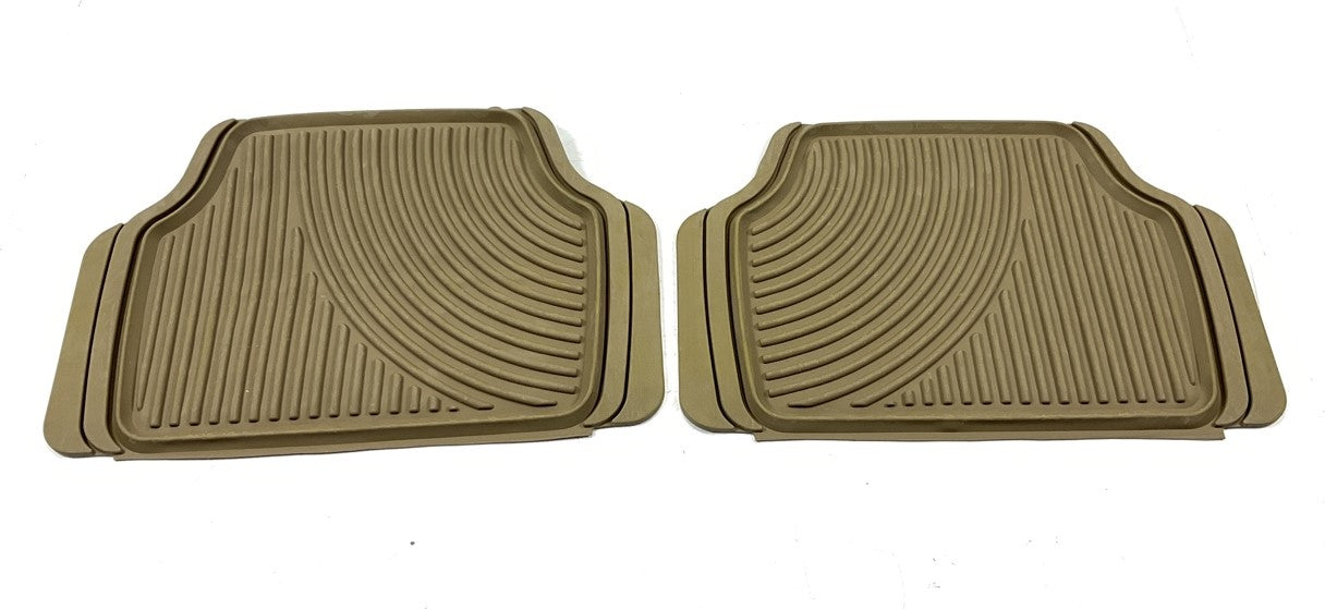 Armorall 78995 Trim-to-Fit Rubber Floor Mats, Tan Color, 4-Piece Set