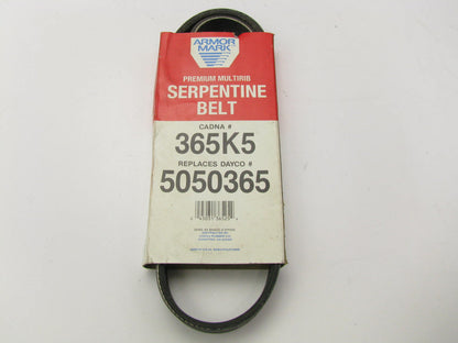 Armormark 365K5 Serpentine Belt - 0.69'' X 37.00'' - 5 Ribs