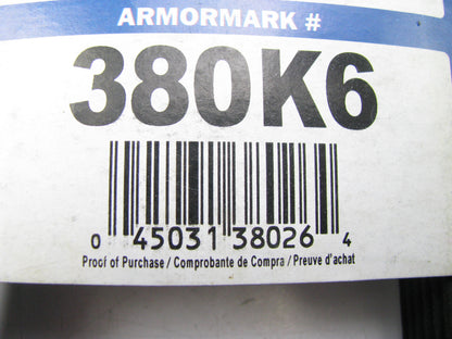 Armormark 380K6 Serpentine Belt - 0.84'' X 33.00'' - 6 Ribs